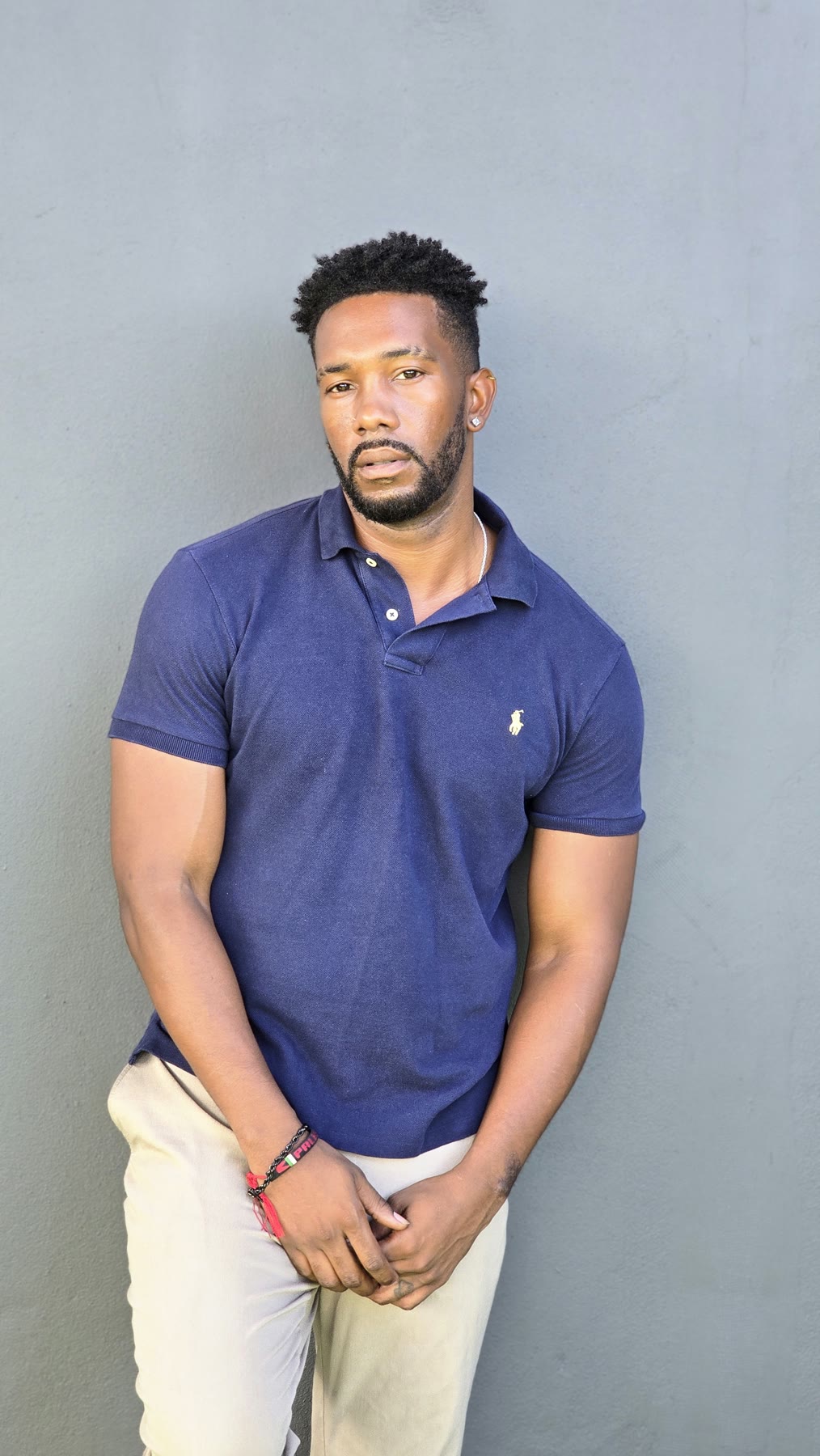 Jordan Marr, digital: Navy polo, neutral
